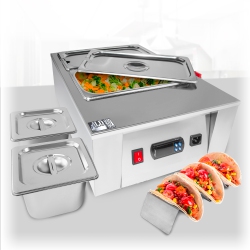 ALDKITCHEN Ap-330W Digital Food Warmer | Electric Buffet Station | Commercial Stainless Steel Steam Table | 4 Pots 22 Lb | 110V