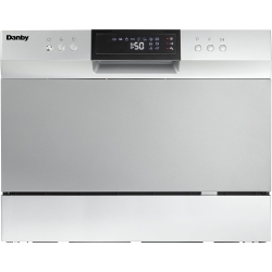 DANBY Ddw631Sdb Portable Countertop Dishwasher With 6 Place Settingsware Basket, Led Display, Energy Star In Silver