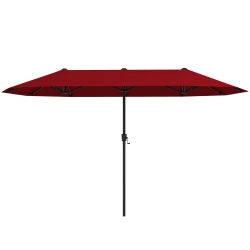COSTWAY 13 Ft Large Patio Umbrella Outdoor Double-Sided Table Market Umbrella for Garden Beige/brown/gray/navy/orange/wine