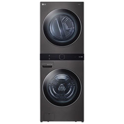 Open Box - LG WashTower 5.2 Cu. Ft. HE Steam Washer & 7.4 Cu. Ft. Dryer Laundry Centre - Black - Perfect Condition