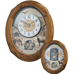 RHYTHM CLOCKS Joyful Prairie Clock