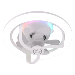 MYACUC E27 Fan Light Bulb Ceiling Fan With Light Dimmable Remote RGB Ceiling Lights