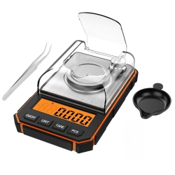 MYACUC Digital Milligram Scale, 50G Portable Mini Scale, 0.001G Precise Graduation, Professional Pocket Scale With 50G Calibration Weights Tweezers