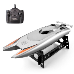 GREEN SCENIC Remote Control Boat for Kids And Adults, 25Km/h High Speed ​​racing Boat, 2 Channel 2.4Ghz Rc Boat \w Dual Motors for Pools And