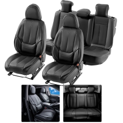 VEVOR Seat Covers, Universal Car Seat Covers Full Set Seats, Front And Rear Seat, 13PCs Faux Leather Seat Cover, Full Enclosed Design, Detachable