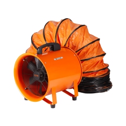 VEVOR 10 Inch Portable Ventilator, Heavy Duty Cylinder Fan \w 16.4Ft Duct Hose, 380W Shop Exhaust Blower 1893Fm, Utility Blower for Sucking Dust