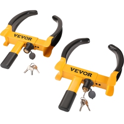 VEVOR 2 Packs Wheel Lock, Universal Wheel Clamp Lock, Adjustable Anti Theft Trailer Lock Wheel Clamp, Heavy-Duty Steel Tire Lock for Atv Rv Suv Car