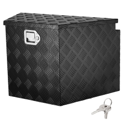 VEVOR 29"x16.2"x18"trailer Tongue Box, Aluminum Alloy Diamond Plate Tongue Box Tool Chest, Heavy Duty Trailer Box Storage \w Lock And Keys, Utility
