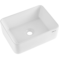 VEVOR 16" X 12" Rectangle Vessel Sink, Bathroom Vessel Sink Countertop Ceramic Bathroom Sinks Above Counter, Modern Style, Bright And Elegant