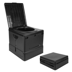 MYACUC Portable Toilet Camping Portable Potty With Lid Travel Folding Toilet for Hiking Trip Car Boat Beach Tent-Black