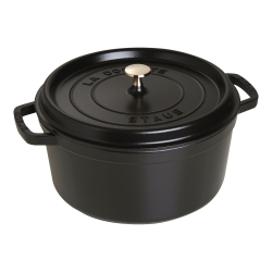 STAUB La Cocotte 6.75 L Cast Iron Round Cocotte (Visual Imperfections - B Stock) In Black