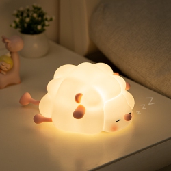 GREEN SCENIC Silicone Sheep Baby Night Light | Three-Speed Dimming | Food Grade Material | Soft Light Night Light | Portable Camping Atmosphere Light