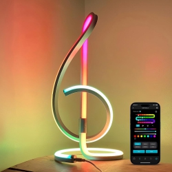 LEPRO Ai Smart Table Lamp, RGBic Addressable Led Lamp Alexa Google Compatible, Lightbeats Music Sync, Modern Spiral Lamp Color Changing