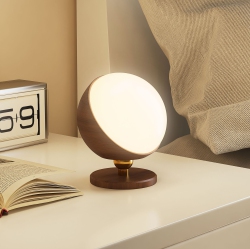 GREEN SCENIC Touch Wooden Wall Lamp - Stepless Dimming, Magnetic, Simple And Modern, Rotatable Led Night Light, Magnetic Wireless, Adhesive Backing