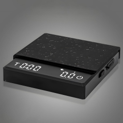 GREEN SCENIC Barista Coffee Scale - Heat-Resistant Silicone Shell, Automatic Peeling, Home Kitchen Baking Scale Timer, Suitable For