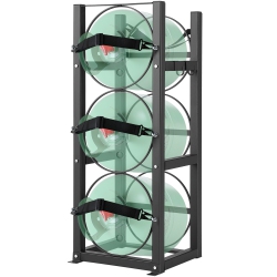 VEVOR 12.79X12.99X33.07 In Refrigerant Tank Rack, \w 3 X 30Lbs Bottle Tanks, Cylinder Tank Rack, Refrigerant Cylinder Rack Gas Cylinder Racks And