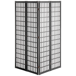 VEVOR 4 Panel Room Divider, Japanese Room Divider, Wood Folding Privacy Screen Indoor, Japanese Partition Dividers Portable Decoration Screens, For