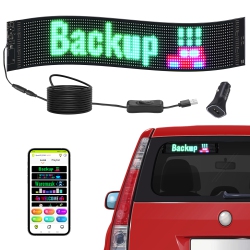 VEVOR 27"x5" Programmable Led Sign, P6 Full Color Led Scrolling Panel, Diy Custom Text Animation Pattern Display Board, Bluetooth App Control