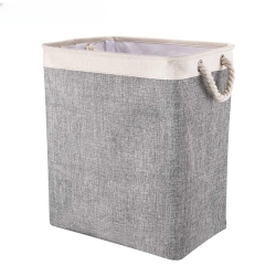 MYACUC Waterproof Clothes Laundry Hamper Storage Bin With Handles -Grey
