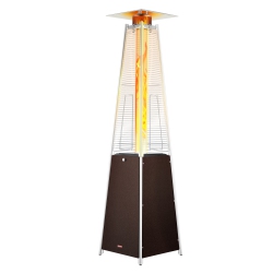 VEVOR 48000Btu Patio Heater for Outdoor Use, Pyramid Propane Heater W/wheels, Quartz Glass Tube Outdoor Patio Flame Heater for Patio, Party