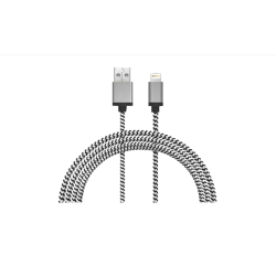 LBT Refurbished (Good) 0.3M (1 Ft.) USB Type-A/ Lightning Cable (Bw0102) - Black/white Bw0102
