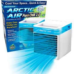 ARCTIC AIR Pure Chill 2.0 Evaporative Air Cooler By Ontel - Powerful, Quiet, Lightweight And Portable Space Cooler \w Hydro-Chill Technology For
