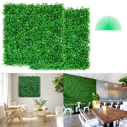 VEVOR 12PCs 10X10 Inch Artificial Boxwood Panels, Boxwood Hedge Wall Mat, Artificial Grass Backdrop Wall, Privacy Hedge Screen Uv Protected For