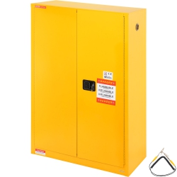 VEVOR 45 Gal Flammable Safety Cabinet, Cold-Rolled Steel Flammable Liquid Storage Cabinet, 42.9 X 18.1 X 65.2 In Explosion Proof \w 2 Adjustable