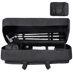 VEVOR 30” Telescope Case, Telescope Storage Bag \w Fixed Buckles, Multi-Pocket & Detachable Divider, Shock-Absorbent Telescope Travel Carrying