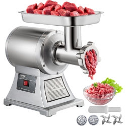 VEVOR Heavy Duty Meat Grinder Electric Meat Grinder \w 1100W Max \w Sausage Stuffer, Kubbe Kit, Vegetable Slicer & Shredder, Cheese Grater Home Use