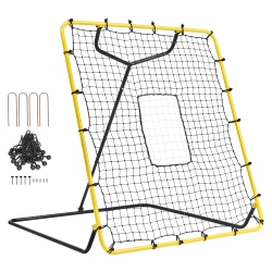 VEVOR 4 X 4.5 Feet Baseball And Softball Rebounder Net, Pitchback Baseball Nest for Pitching And Fielding Training, Pitch Return Trainer Rebound Net