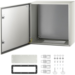 VEVOR 24X24X12" Nema Metal Case, Nema 4X Metal Electric Enclosure, Ip66 Water & Dust Resistant, Suitable for Both Outdoor & Indoor Use, Includes