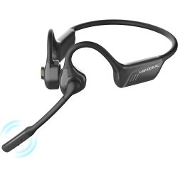 MONODEAL Bone Conduction Headphones \w Mic, Open Ear Headphones Wireless Bt 5.1/mute Function/multi-Point Capable, Air Conduction Headphones \w Mic, For