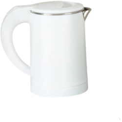 GREEN SCENIC 0.6L Stainless Steel Travel Kettle - 6 Minutes Fast Boiling, One-Button Operation, 304 Anti-Scalding Material, Travel-Friendly (White)