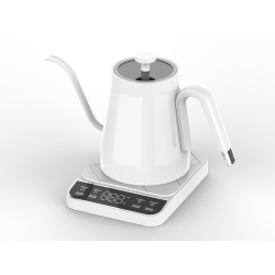 GREEN SCENIC Smart Hand-Pour Electric Kettle – Accurate Temperature Display, Touch Panel, 24-Hour Heat Preservation, Gooseneck Spout, Stainless