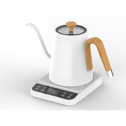 GREEN SCENIC Smart Hand-Pour Electric Kettle – Accurate Temperature Display, Touch Panel, 24-Hour Heat Preservation, Gooseneck Spout, Stainless