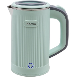 GREEN SCENIC 600W Travel Electric Kettle - 4-6 Min Fast Boil, Food-Grade 304 Stainless Steel, Compact & Lightweight for Hotels/offices（Green）