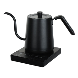 GREEN SCENIC Compact Electric Gooseneck Kettle - 0.8L, 1000W Fast Boil, Precise Temp Control (40-90°C), Ideal for Pour-Over Coffee & Tea In Black