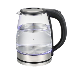 GREEN SCENIC Glass Electric Kettle - Borosilicate Glass & 304 Stainless Steel, Auto Shut-Off, 360° Visible Boiling, Drop-Resistant Design