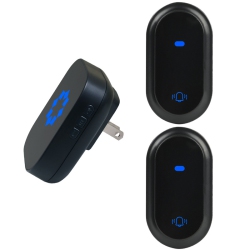 GREEN SCENIC Self-Generated Wireless Doorbell Household Long Distance Music Doorbell Wireless Doorbell - In Black