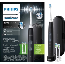 PHILIPS Sonicare Protectiveclean 5300 Rechargeable Electric Power Toothbrush, Black, Hx6423/34