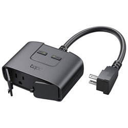 TP-Link Tapo 2-Outlet Smart Wi-Fi Outdoor Plug - Black