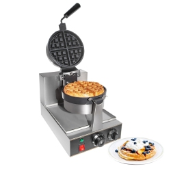 GORILLAROCK Gr-Hwb1A Belgian Waffle Maker Thick | Commercial Flip Waffle Iron | Stainless Steel | Rotating Mechanism | 110V