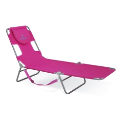 OSTRICH Chaise Lounge, Portable Facedown Beach Camping Chair In Pink