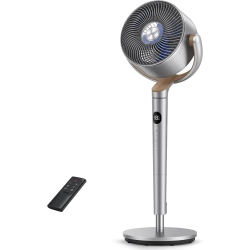 DREO 23Db Silent Standing Fan - Omni-Directional Oscillating Fan With Remote, Adjustable Height, 8 Speeds, 3 Modes, 80 Ft Air Circulation, 8H Timer