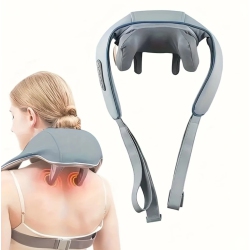 PRISMI Rechargeable Neck & Shoulder Massager With Heat - Portable, Battery-Powered Relaxation Tool for Men And Women - Ideal Gift for Parents