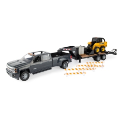 JOHN DEERE 1:16 Big Farm Construction Set With Skid Loader, Chevrolet Silverado
