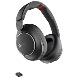 Casque D'écoute Bluetooth À Suppression Du Bruit Supra-Auriculaire Poly Voyager Surround 85 Uc De Hp - Noir