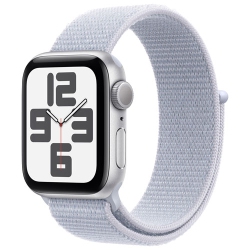 APPLE - Watch Se (Gps) 40MM Silver Aluminum Case With Cloud Sport Loop In Blue