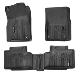 VEVOR Automotive Floor Mats, Fits for Dodge Durango / Jeep Grand Cherokee 2016-2024 / 2016-2021, 3 PCs Front And 2Nd Row Liners, All Weather Custom